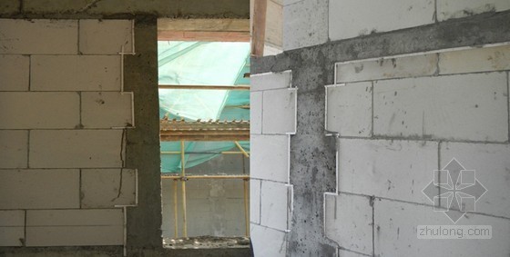 室内隔墙构造柱节点资料下载-[江苏]旅游渡假区砌筑工程施工方案（附节点做法）