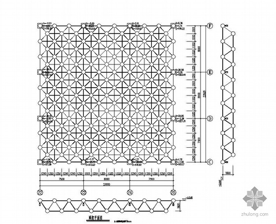 某焊接球网架结构设计图