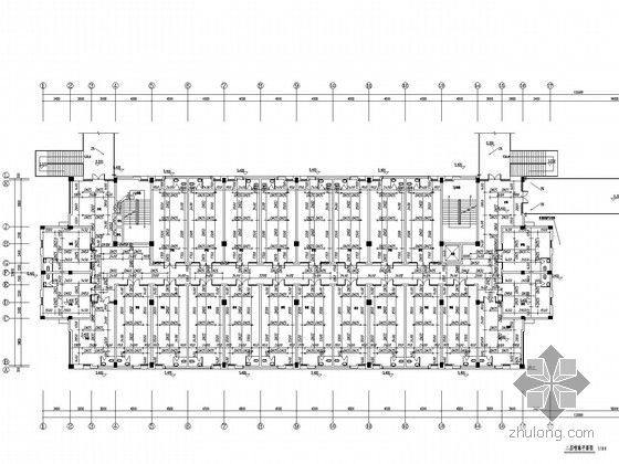 [江西]多栋多层商业建筑给排水消防施工图设计-二层自喷平面图