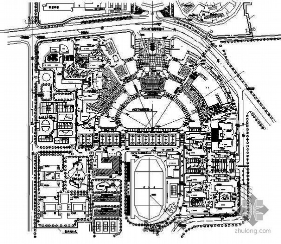 学院景观设计平面图资料下载-大学城市学院景观设计图