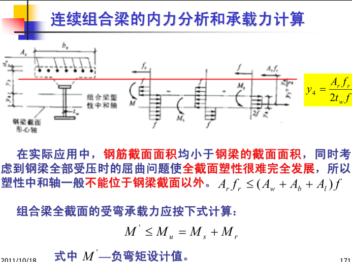 型钢与混凝土组合结构设计培训讲义（PDF，57页）-连续组合梁的内力分析与承载力计算