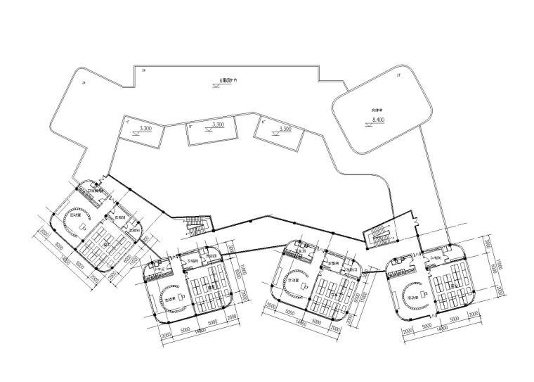 公建北大资源新幼儿园建筑设计方案文本（CAD+效果图）-三层平面图