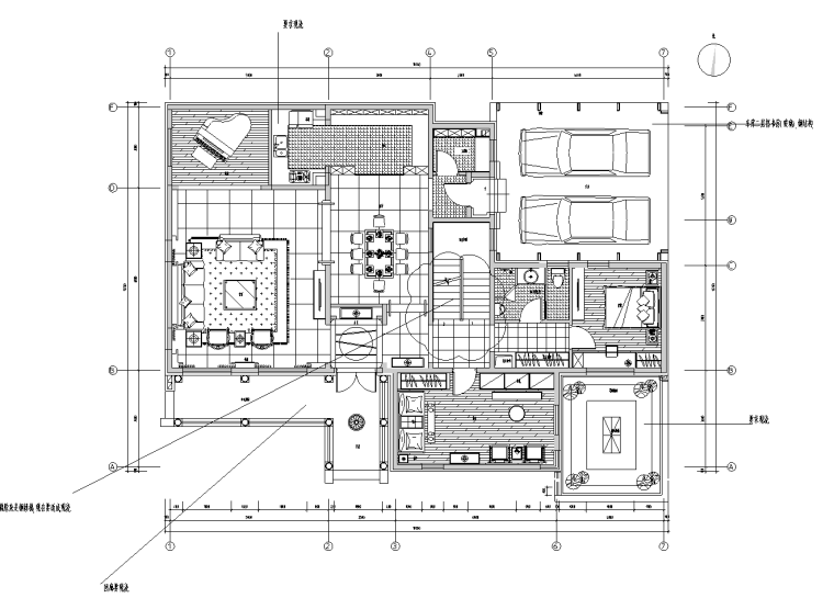 地下室地坪施工图资料下载-[北京]观塘别墅室内设计施工图