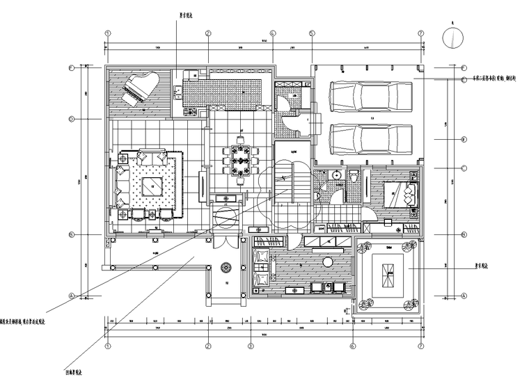 住宅室内设计施工图详图资料下载-[北京]观塘别墅室内设计施工图