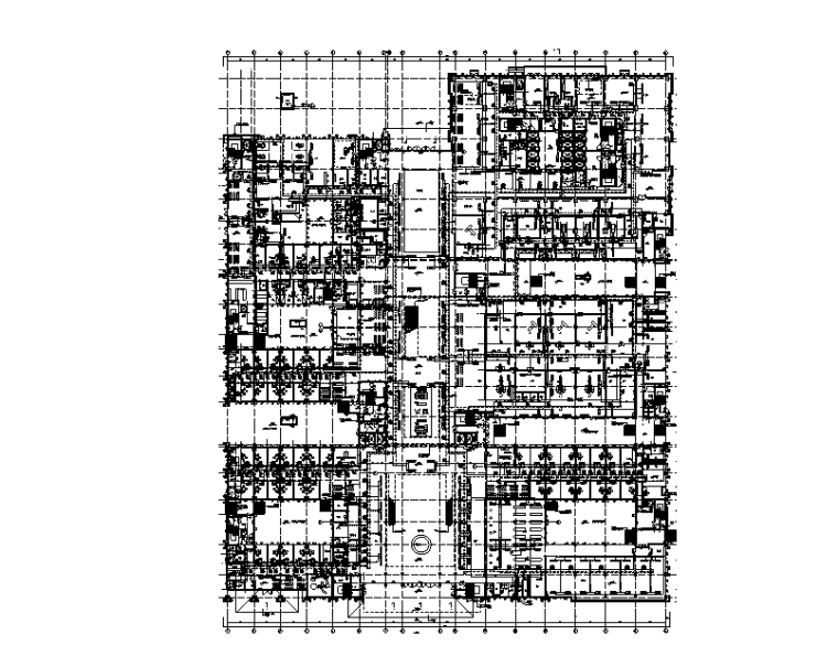 地下室墙体防水dwg资料下载-江苏26层中心医院暖通设计施工图（门诊、办公、食宿、地下室）