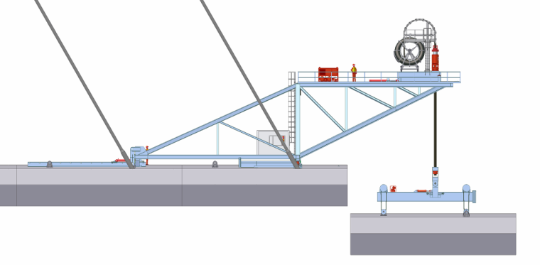 桥梁工程上部结构施工方案（共76页，含架桥机结构布置图）-桥面吊机主桁架图