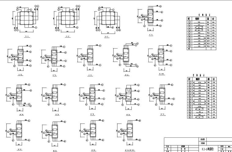 [重庆]钢筋混凝土框架结构中学教学楼建筑设计（计算书、施组、建筑、结构图）-配筋图