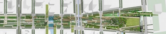 [宁波]“集装箱形状”商业广场景观设计方案-总平面图 