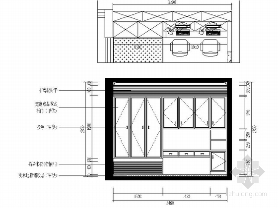 138㎡简欧风格三居室样板间CAD装修施工图（含效果）立面图