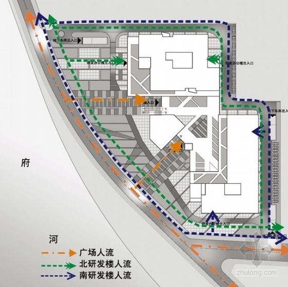 [成都]玻璃幕墙办公区规划及单体设计方案文本-办公楼分析图