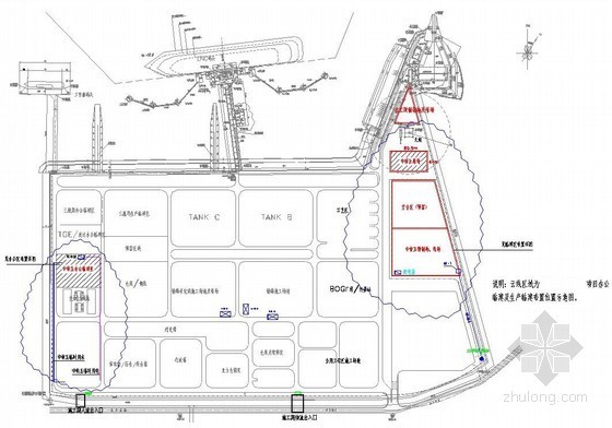 隧道工程施工场地布置资料下载-[浙江]工业工程施工场地布置方案(附图)