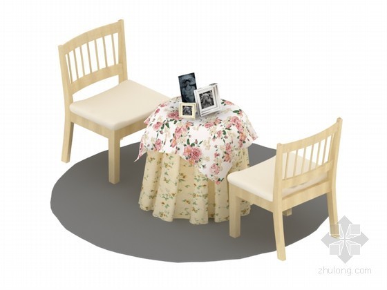 室内桌椅PS贴图资料下载-室内休闲桌椅3D模型下载