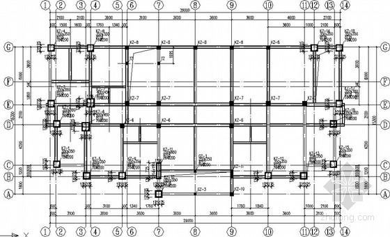 23层住宅cad资料下载-四层框架桩基础住宅结构施工图(平法标注)