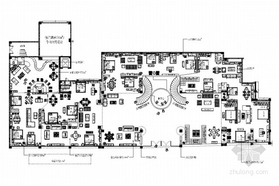 茶体验馆平面图资料下载-[福建]家居体验馆施工图（含效果和实景图）