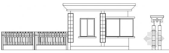 门卫及围墙施工方案资料下载-某厂房门卫及围墙设计