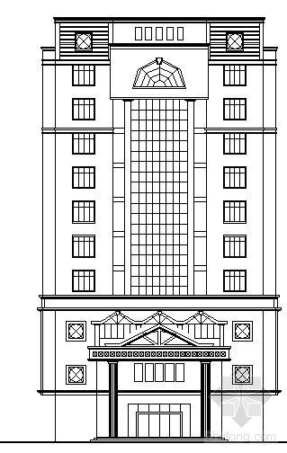 酒店建筑方案投标资料下载-某九层酒店建筑方案图