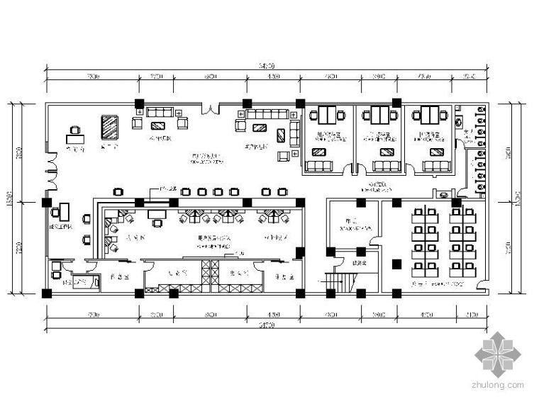 营业厅建筑面积资料下载-某公司大型营业厅服务中心施工图