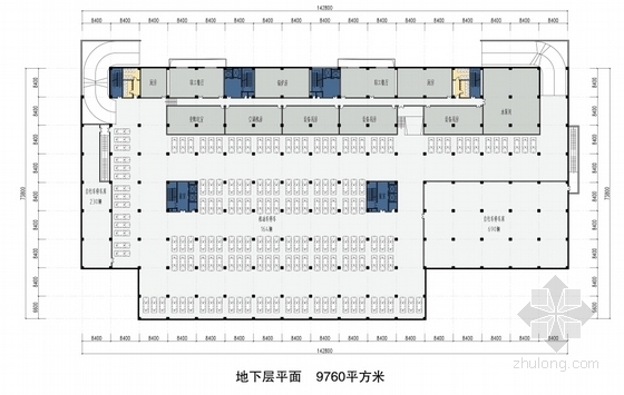 [浙江]现代风格文化中心规划设计方案文本（图书馆、博物馆、文化综合体）-现代风格文化中心各层平面图