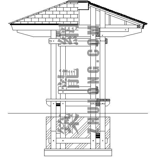 钢架四角亭结构图片