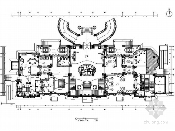 工业风咖啡厅CAD图资料下载-[天津]欧式奢华风售楼处室内装修CAD施工图(含方案)