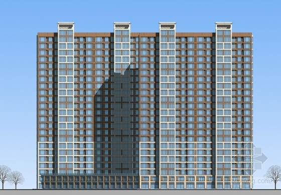 [内蒙古]现代风格住宅区规划及单体设计方案文本-住宅区立面图