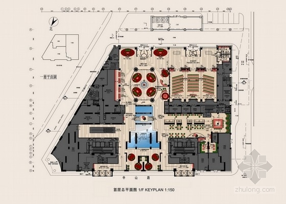 行政中心室内装修方案资料下载-[大连]海景五星级豪华酒店室内装修方案图