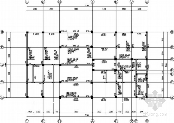 框架商住楼建筑图资料下载-7层框架商住楼结构施工图