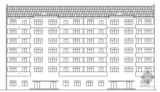 七层大厦建筑设计施工图资料下载-某七层商住楼建筑设计施工图