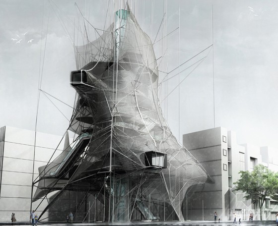 2010evolo摩天大楼资料下载-Nested Skyscraper in Tokyo-eVolo摩天大楼建筑竞赛2010年