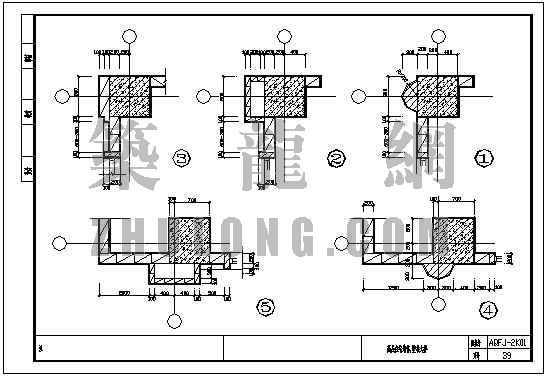 墙体线条结构大样资料下载-墙体、壁柱大样