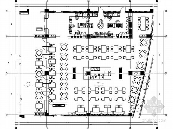 五星级酒店原始平面图资料下载-[安徽]五星级酒店全日制餐厅装修图