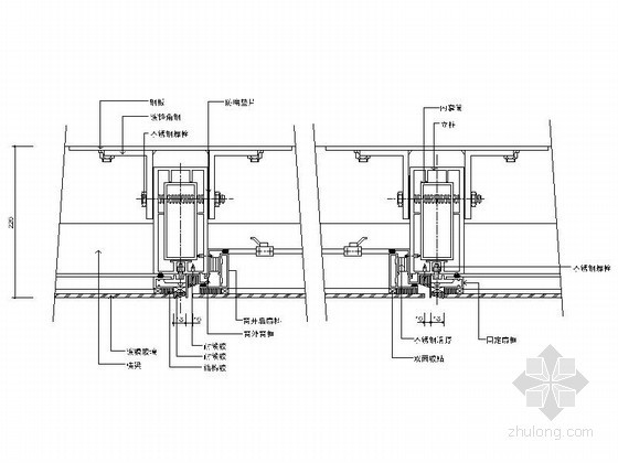 玻璃幕墙窗详图资料下载-[图集]隐框玻璃幕墙窗结构节点详图