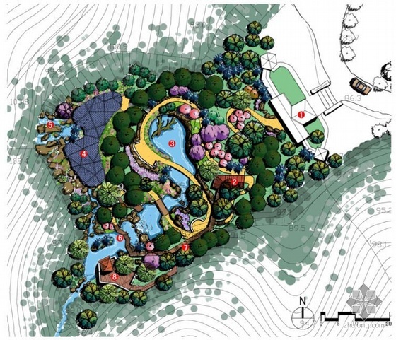 西班牙扭曲谷景观资料下载-植物园景观-蝶谷幽兰设计文本