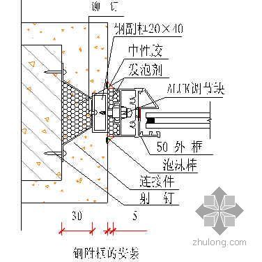 组合铝合金模板施工工法资料下载-节能钢副框铝合金门窗施工工法