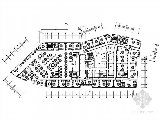 大型餐厅建筑平面设计图资料下载-大型餐厅平面设计图