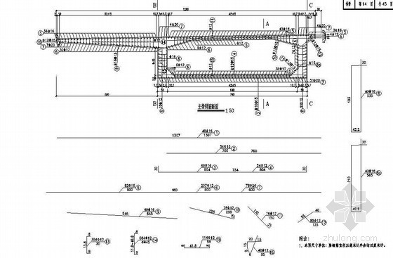 180米悬索桥资料下载-78+180+78m自锚式悬索桥主梁一般梁块钢筋构造节点详图设计