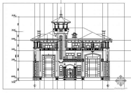 钢框架建筑结构图纸资料下载-某框架别墅建筑结构图