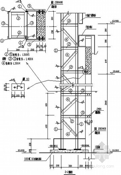 双立柱广告牌施工图资料下载-小区广告牌钢结构施工图