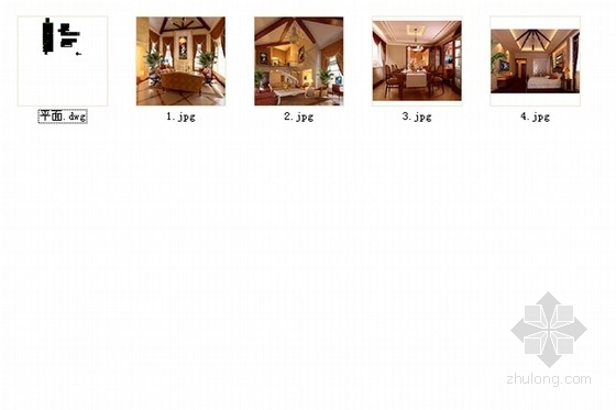 欧式别墅室内设计施工图（含效果图） 总缩略图 