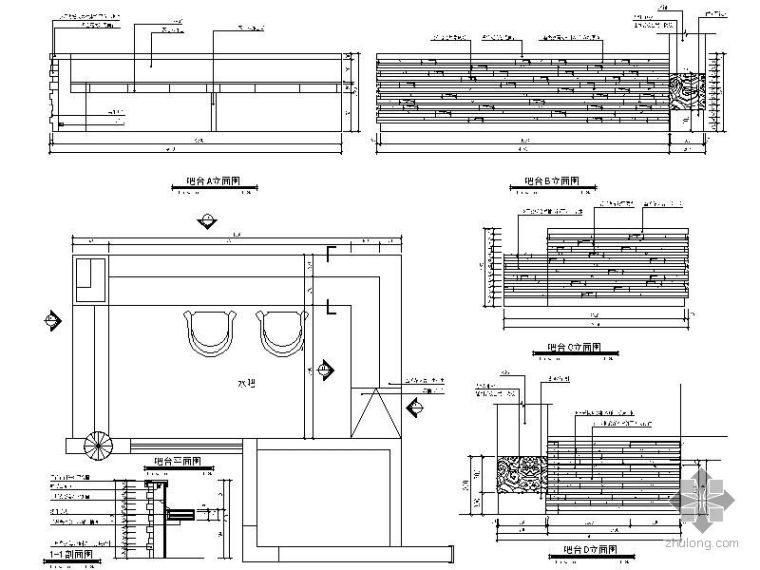 酒吧台结构与设计资料下载-售楼中心酒吧台详图