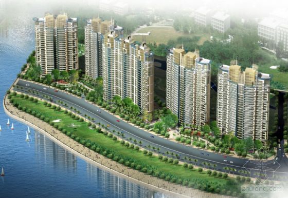 中式三合院设计方案资料下载-[珠江]某高层住宅区建筑设计方案文本