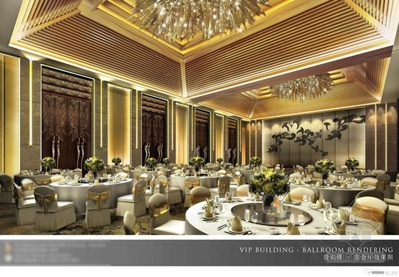 饭厅装潢设计效果图资料下载-[海南]某度假国宾馆室内设计方案图