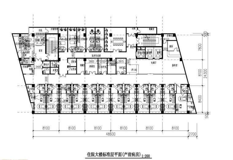 新生堂医院建筑设计方案文本（CAD+SU+文本）-平面图