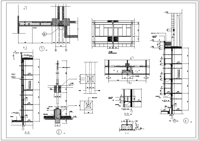 [北京]某假日广场酒店超全建筑CAD施工图-[北京]某假日广场建筑图纸节点详图(1)