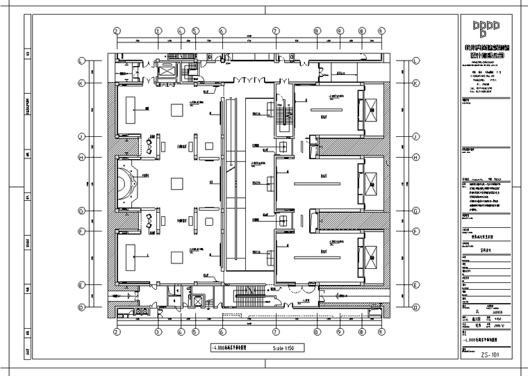 艺术馆建筑方案图资料下载-韩美林艺术馆室内设计施工图