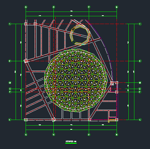 单层凯威特网壳球形采光顶结构设计施工图_4