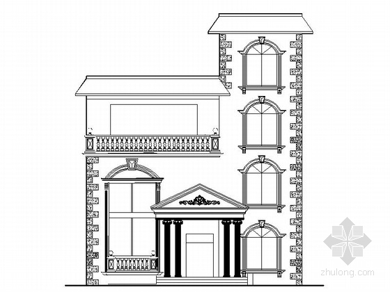 [合集]7套新农村自建房建筑施工图（含效果图）-7套新农村自建房建筑立面图