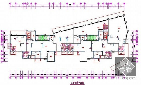 [安徽]安置房项目建筑安装工程预算书(含图纸EZB格式)-二层干线平面图