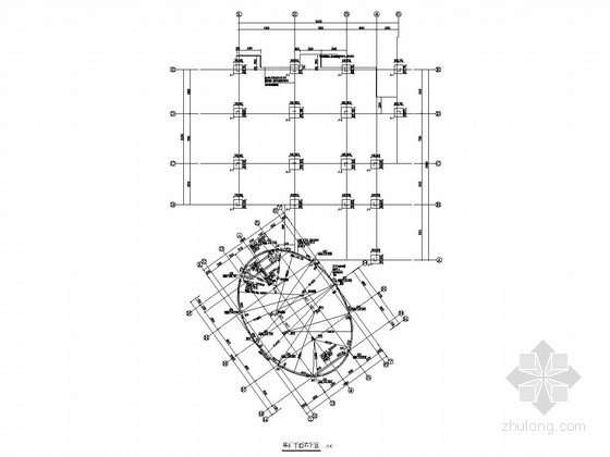 重庆多层办公楼平面图资料下载-[重庆]三层框架结构小学办公楼及食堂结构施工图