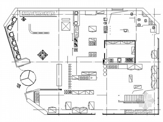 新中式风格建筑外观方案资料下载-[北京]著名连锁新中式风格火锅店室内装饰施工图（含效果）
